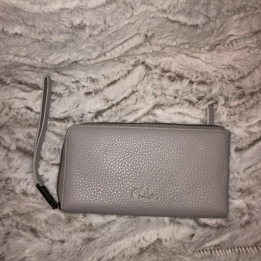 Philo Wristlet Light grey Leather